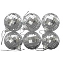 Bolas navideñas x6 4cm, facetadas espejo, en caja de mica