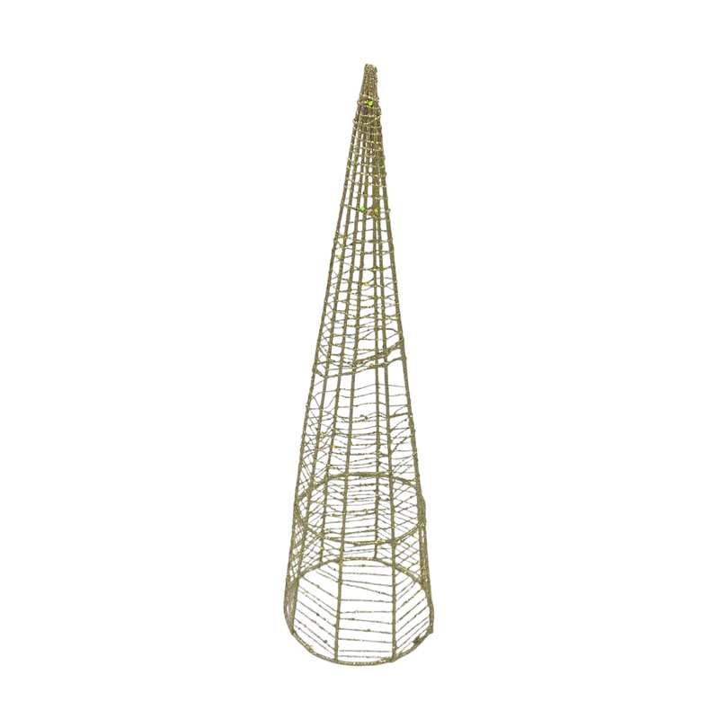 [HN0672] Adorno árbol navideño para mesa, de metal calado 40cm