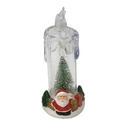 Adorno árbol navideño para mesa, vela led, en caja 2 diseños