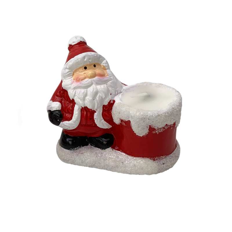 [HN0699] Vela navideña, con Papá Noel, CAJA x4
