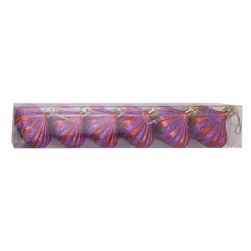 [HN0721] Adorno navideño gota ancha x6, en caja