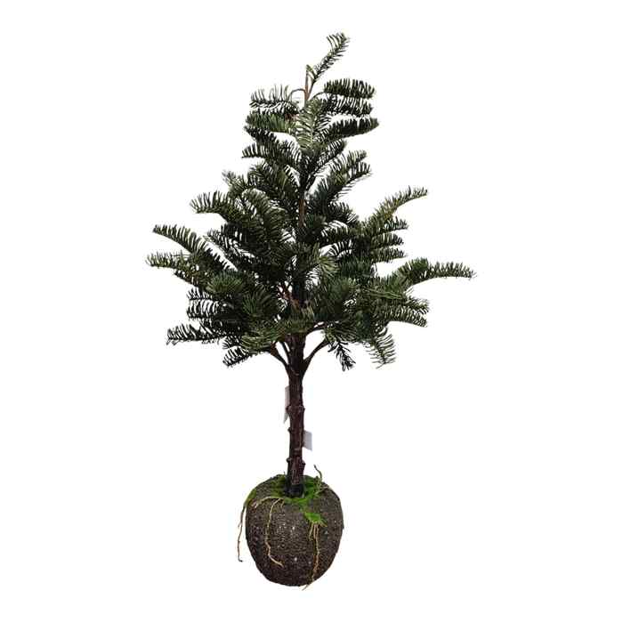 [HN0753] Árbol navideño frondoso abeto tejo inglés, 80cm, con maceta