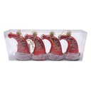 Adorno navideño gorros x4 8cm, en caja