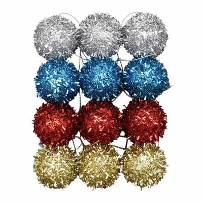 [HN0765] Bolas navideñas x12 3cm, en bolsa, varios colores