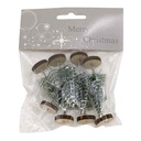 Adorno árbol navideño x8 para mesa
