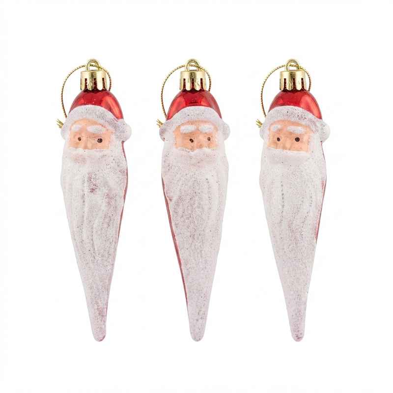 [HN0769] Adorno navideño Papá Noel x3, en caja