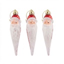 Adorno navideño Papá Noel x3, en caja