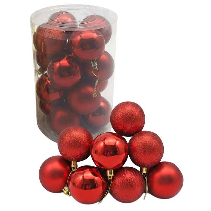 [HN0776] Bolas navideñas x16 6cm, 3 texturas en caja, varios colores