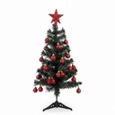 Árbol, Set navideño, árbol 90cm, 24 bolas navideñas y puntero, en caja de mica