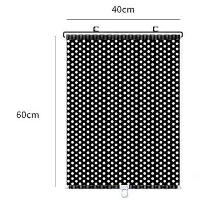 [HP0965] Parasol para auto, de PVC, retráctil, para ventana, con ventosas, en bolsa