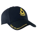 Gorro con visera, diseño bordado tren negro, Armoric