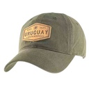 Gorro con visera, Uruguay con aplique de PU, VERDE, Armoric