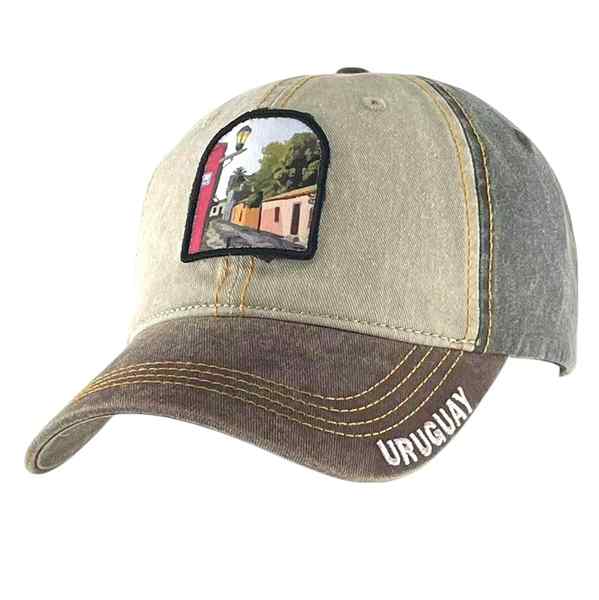 [HP1057] Gorro con visera, Uruguay con aplique COLONIA, Armoric