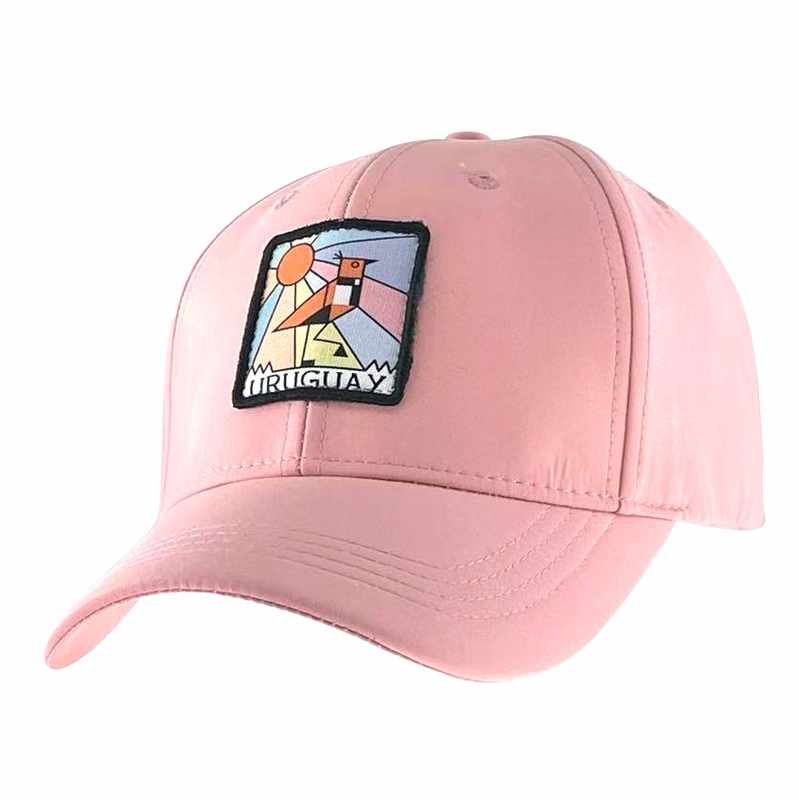 [HP1058A] Gorro con visera, Uruguay con aplique tero, ROSADO, Armoric