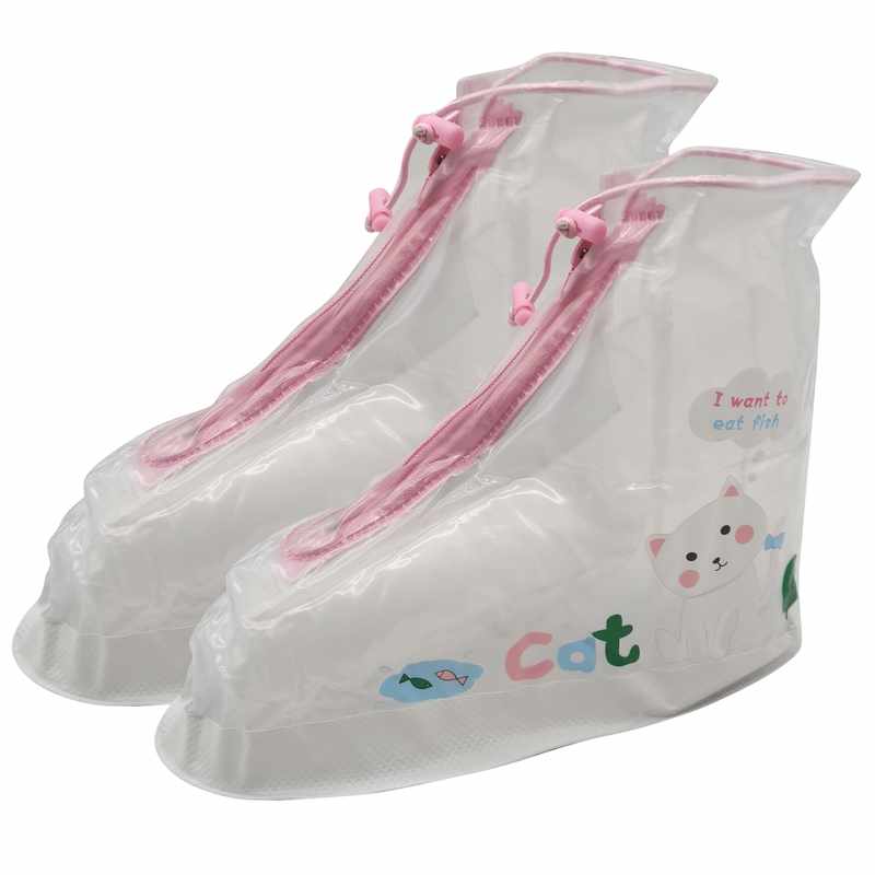 [HV1028D] Protector cubre zapatos 25cm largo de PVC con cierre, en bolsa varios diseños