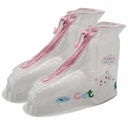 Protector cubre zapatos 25cm largo de PVC con cierre, en bolsa varios diseños