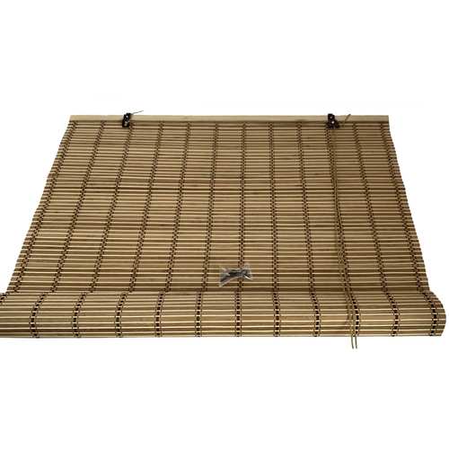 [HV1044A] Cortina enrollable de bambú 120x180 color claro, en bolsa