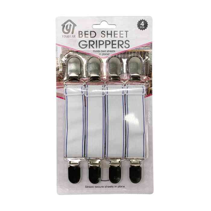 [HV1087] Sujetadores correas elásticos para sábanas x4, en blister