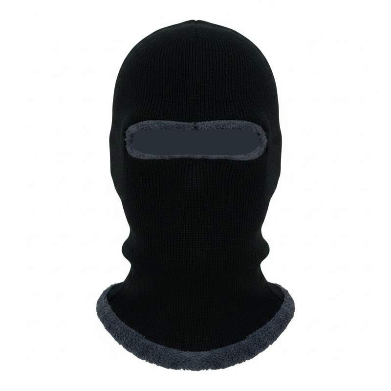 Gorro de adulto, pasamontañas, tejido, forrado negro, en bolsa