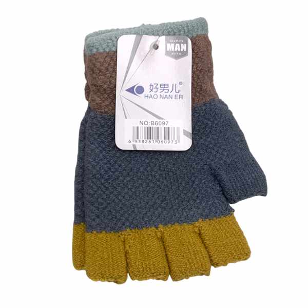 Guantes de adulto, tejidos, sin dedos, varios colores