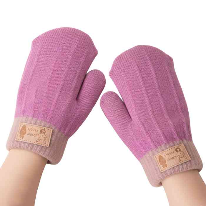 [HV1143] Guantes infantiles mitones, tejidos, varios colores, en bolsa