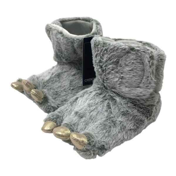 [HV1163] Pantuflas infantiles, bota peluche, 17/18/19/20/21/22 suela de goma, varios colores