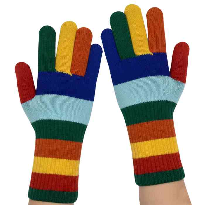 [HV1167] Guantes de adulto, tejido, puños largos con agujeros para dipositivos táctiles, varios colores