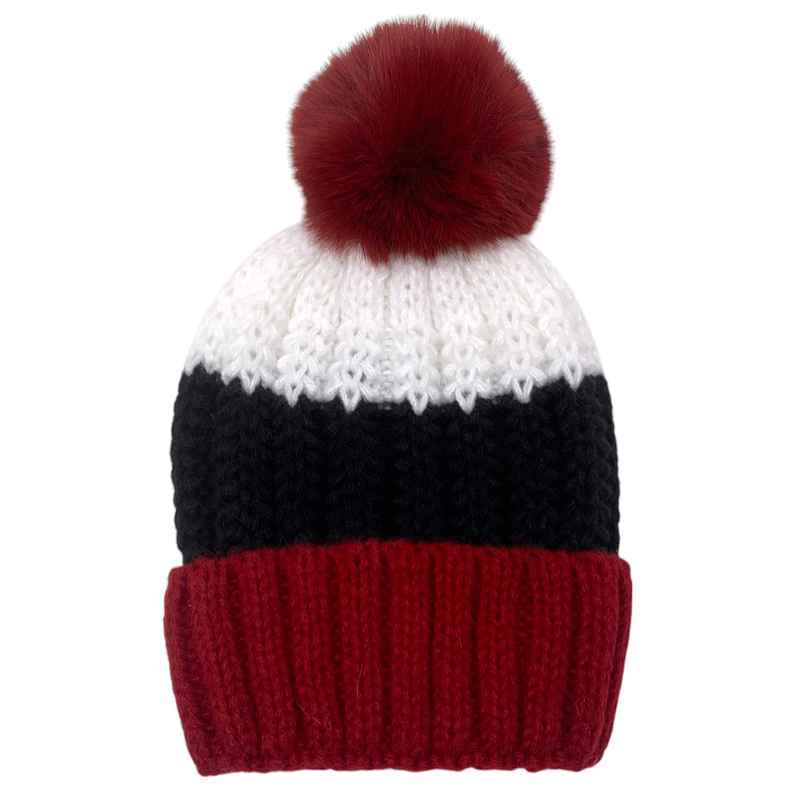 [HV1181] Gorro de adulto tejido, con pompón, varios colores
