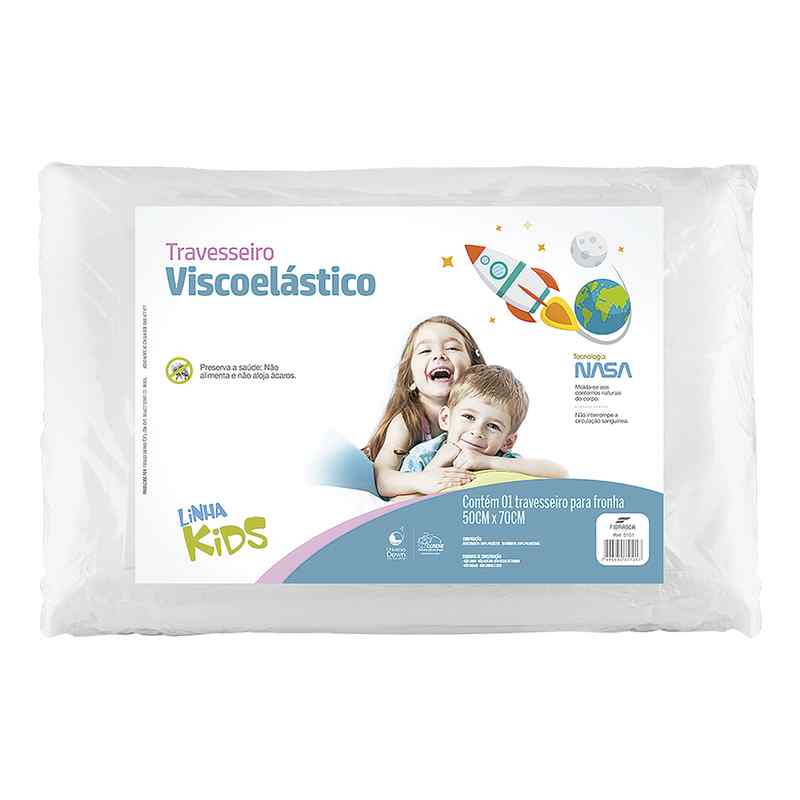 [HV1227] Almohada infantil anatómica viscoelástica FIBRASCA, en bolsa