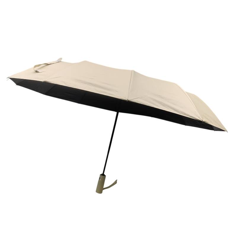 [HV1241] Paraguas corto, 12 varillas, automático con protección UV, mango de plástico, varios colores
