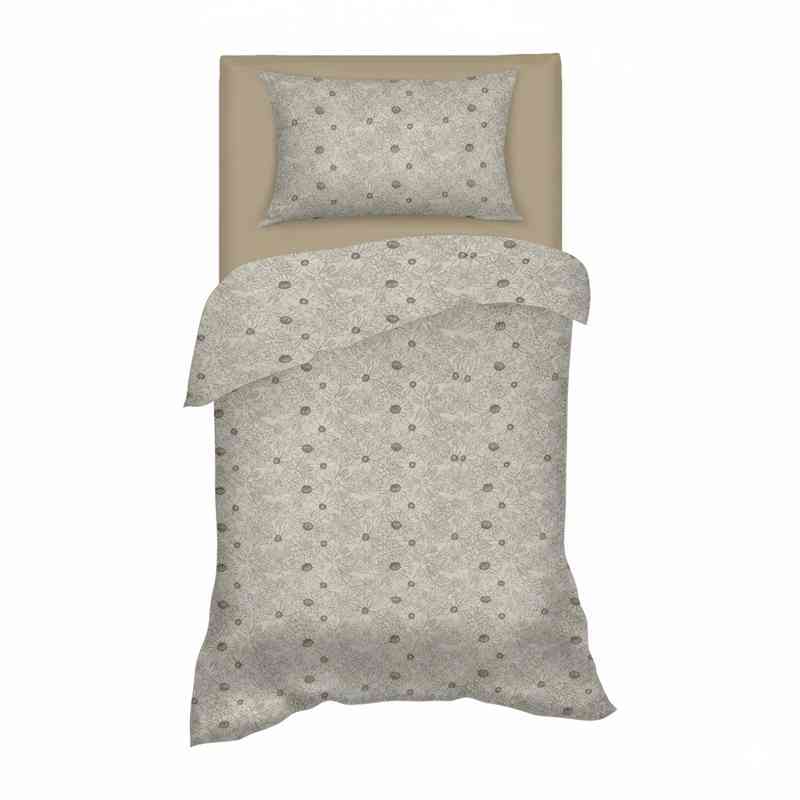 Sábanas 1 plaza Berlina by Teka, con diseño, 88x188x30 140x220 50x70cm, set de 3 piezas 100% algodón, 120 hilos, en sobre de PVC