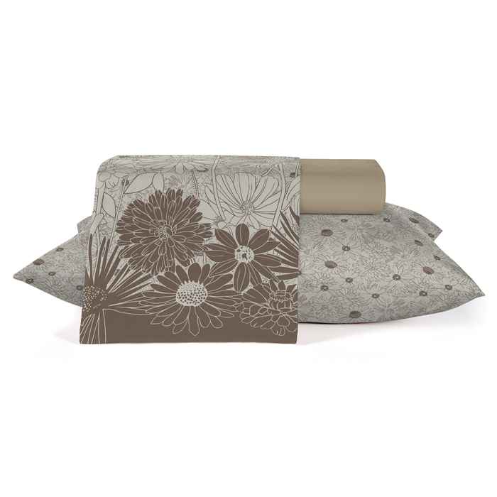Sábanas Queen size Berlina by Teka, con diseño, 158x198x30 240x250 50x70cm, set de 4 piezas 100% algodón, 120 hilos, en sobre de PVC
