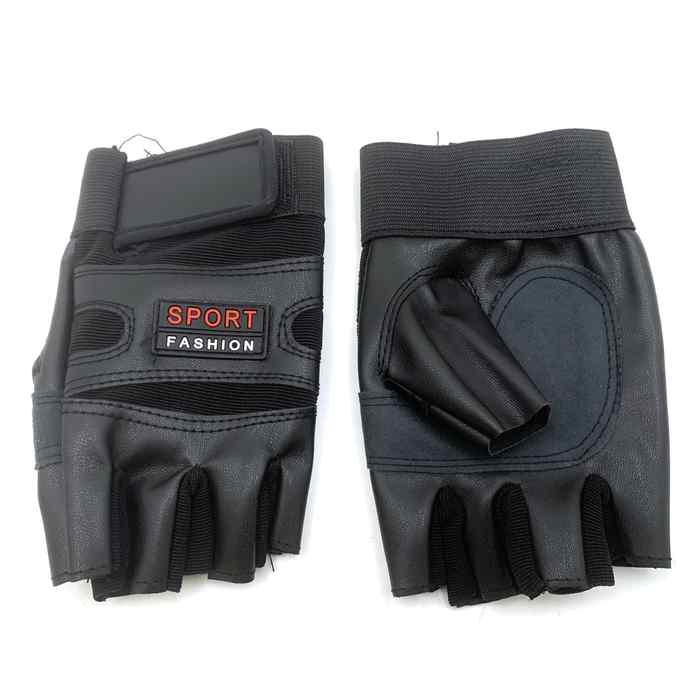 Guantes de adulto, para moto, sin dedos, símil cuerina