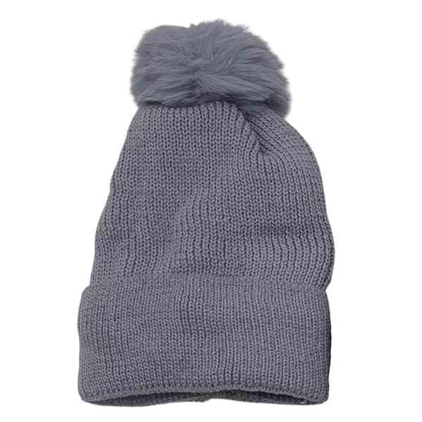 [HV1320] Gorro de adulto tejido, forrado con pompón, varios colores