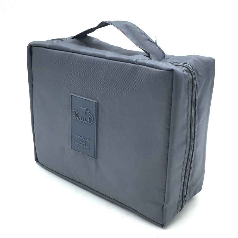 [HW0954] Neceser para viaje, con cierre, 3 compartimientos, 4 bolsillos, varios colores