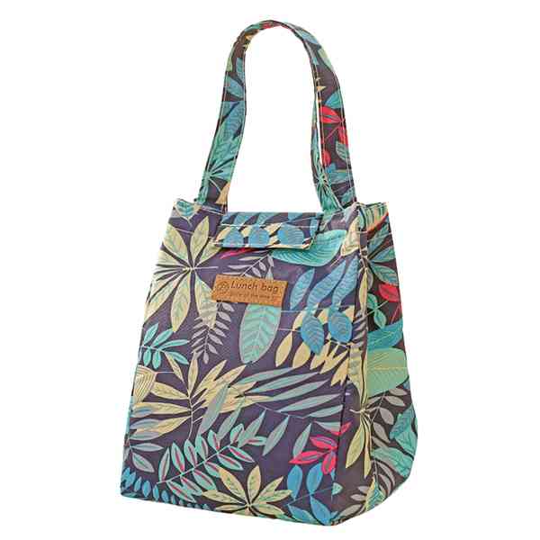 [HW0983] Bolsa lunchera de tela, aislante térmico, plegable con velcro