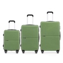 Valijas Berlina x3 VERDE, rígidas, ruedas omnidireccionales 360, manija telescópica, tranca numérica, correa para ajustar ropa, bolsillo interior con cierre