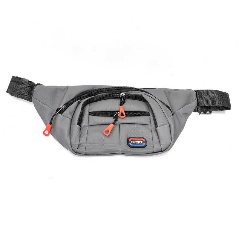 [HW1100] Riñonera de poliéster con 3 cierres, en bolsa varios colores