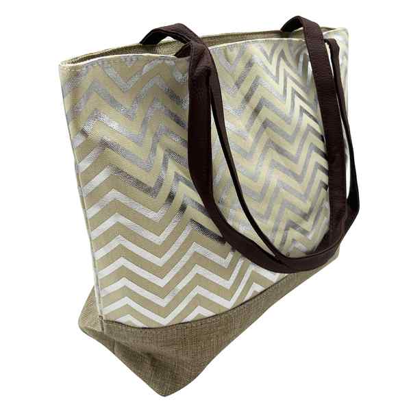 [HW1122] Cartera bolso forrado, con cierre y 2 asas en bolsa