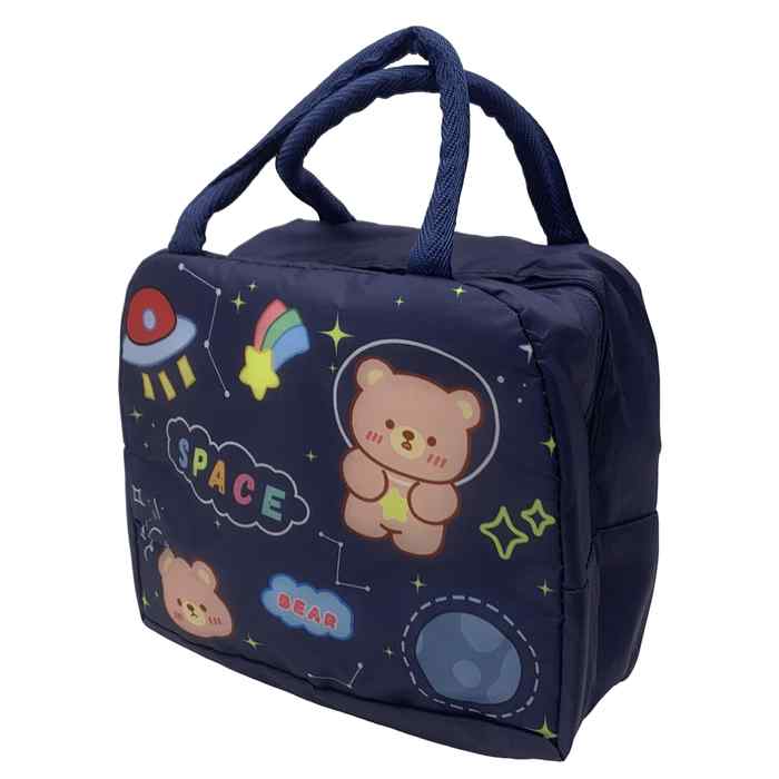 [HW1132] Bolsa lunchera de tela, aislante térmico, con cierre, varios diseños