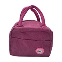 Bolsa lunchera de tela, aislante térmico, con cierre, varios colores