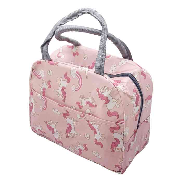 [HW1134] Bolsa lunchera de tela, aislante térmico, con cierre, varios diseños
