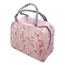 Bolsa lunchera de tela, aislante térmico, con cierre, varios diseños