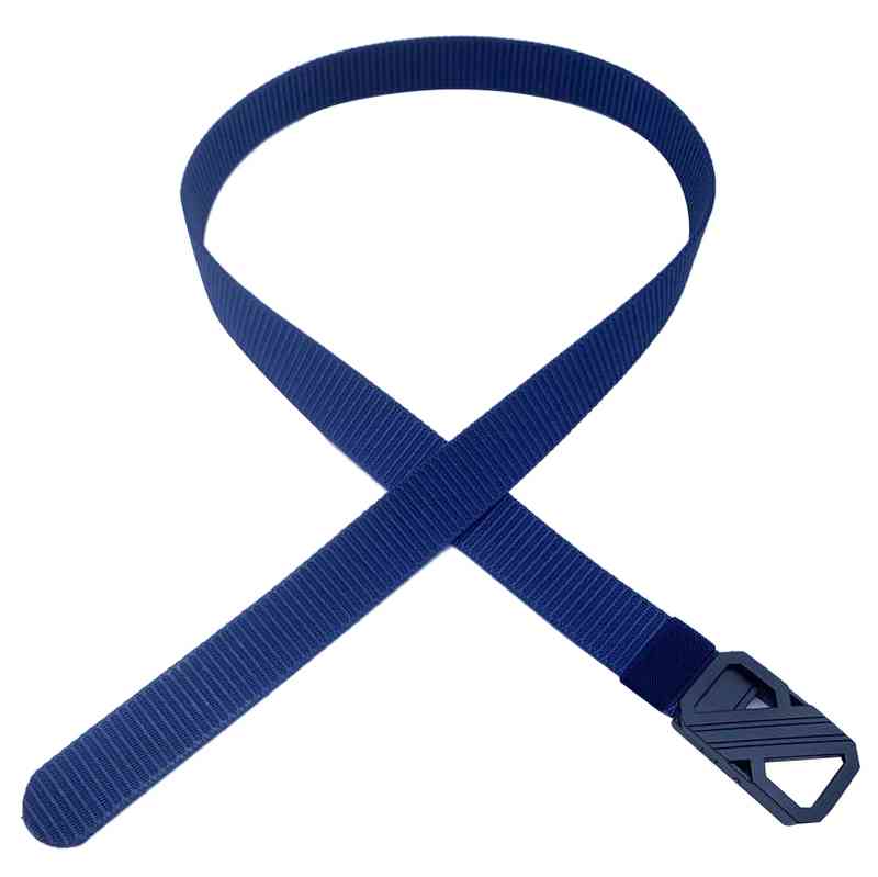 [HW1142] Cinturón de tela para caballero con hebilla de metal regulable, en bolsa varios colores