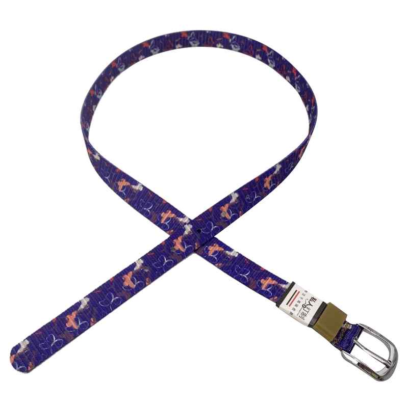 [HW1144] Cinturón de tela para dama con hebilla de metal, en bolsa, varios diseños