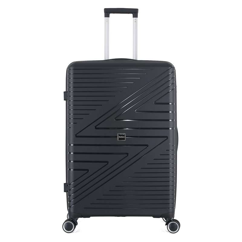 [HW1186] Valija Berlina rígida 28" NEGRO, ruedas omnidireccionales 360, manija telescópica, tranca numérica, correa para ajustar ropa, bolsillo interior con cierre, color negro