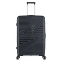 Valija Berlina rígida 28" NEGRO, ruedas omnidireccionales 360, manija telescópica, tranca numérica, correa para ajustar ropa, bolsillo interior con cierre, color negro
