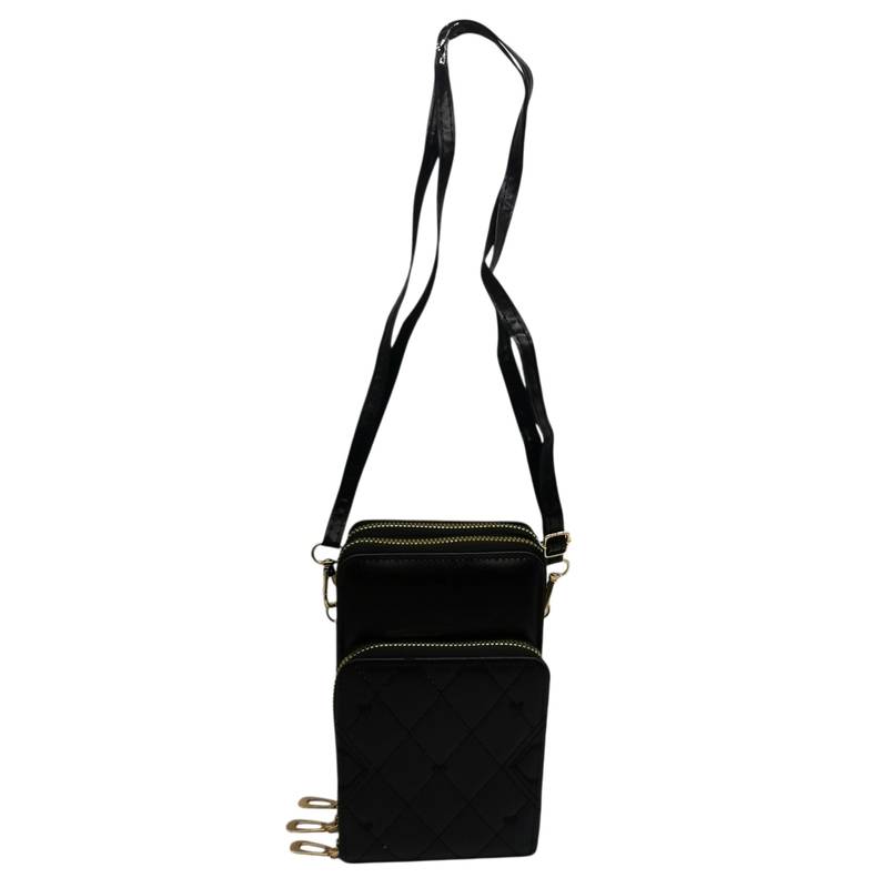 [HW1240] Cartera billetera de PU, 3 cierres, varios colores