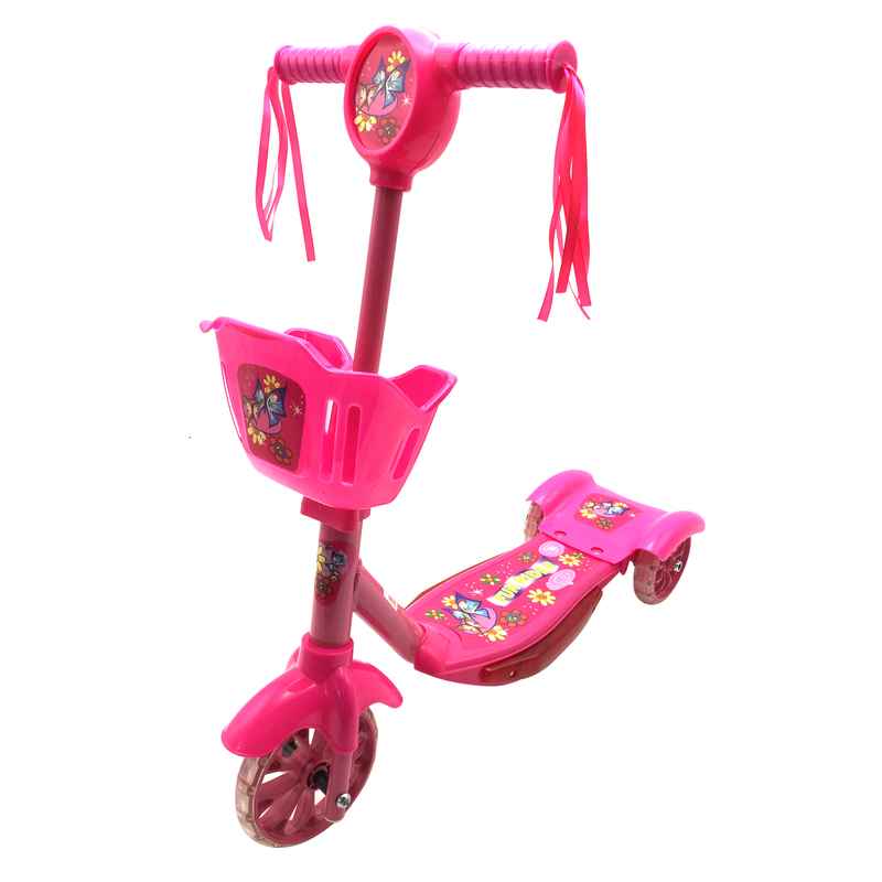 [J1233A] Tripatín con luz 3AA ROSADO, 3AA, en caja