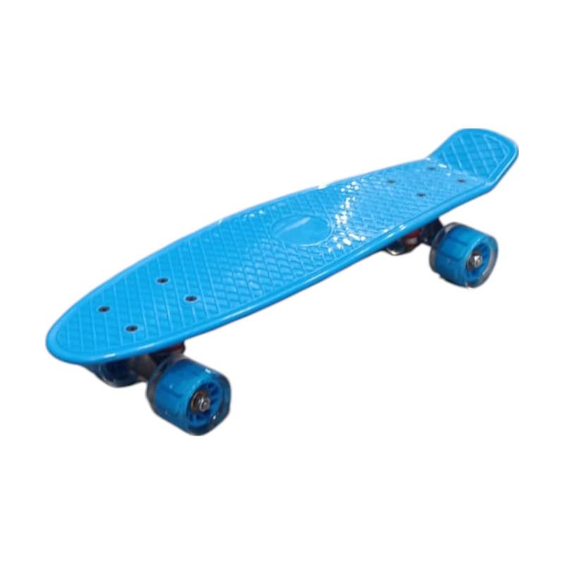 [J2121B] Skate de plástico penny AZUL, ruedas de PVC anchas, trucks de metal